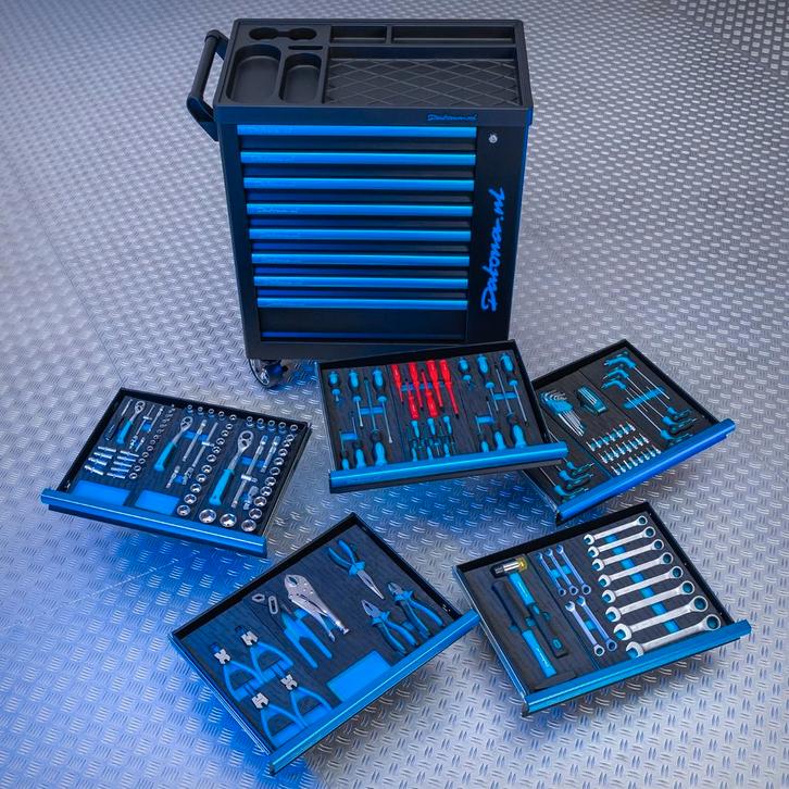 Datona Gevulde gereedschapswagen 8 lades – 5 lades gevuld –, Doe-het-zelf en Verbouw, Gereedschapskisten, Nieuw, Ophalen of Verzenden