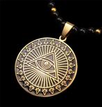 Obsidián - Ketting Vrijmetselaars - Goddelijk Oog - Geest en, Antiek en Kunst