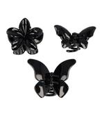 Haarklemmen Set Klein Vlinder Bloem Zwart, Sieraden, Tassen en Uiterlijk, Uiterlijk | Haarverzorging, Verzenden, Nieuw