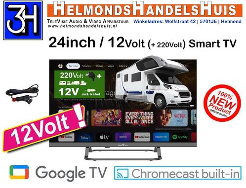 Nieuwe 24 inch Google Smart tv met 12Volt Camper Caravan, Audio, Tv en Foto, Televisies, 40 tot 60 cm, Smart TV, 50 Hz, HD Ready (720p)