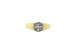 Gouden ring met prinses geslepen diamant 14 krt, Verzenden, Zo goed als nieuw, Wit, Goud