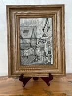 Miniatur-Porträts - Zinnrelief Altstadtgasse mit Figuren -