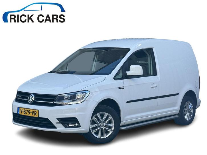 Volkswagen Caddy 1.4 TGI CNG L1H1 EcoFuel Highline, Auto's, Bestelauto's, Dealer onderhouden, Lease, Zwart, Automaat, Wit, Financial lease