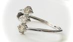Statement ring - 14 karaat Witgoud - 0.36ct. tw. Diamant, Sieraden, Tassen en Uiterlijk, Antieke sieraden