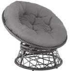 Wicker fauteuil Gargano draaibaar - grijs, Verzenden, Nieuw