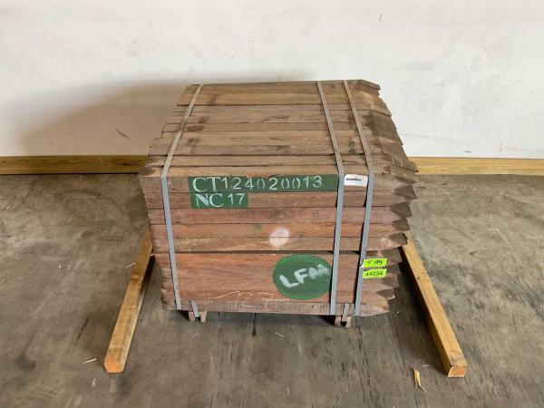 Veiling - 200x Azobé hardhouten tuinpaal gepunt 100x7x7 cm, Doe-het-zelf en Verbouw, Hout en Planken