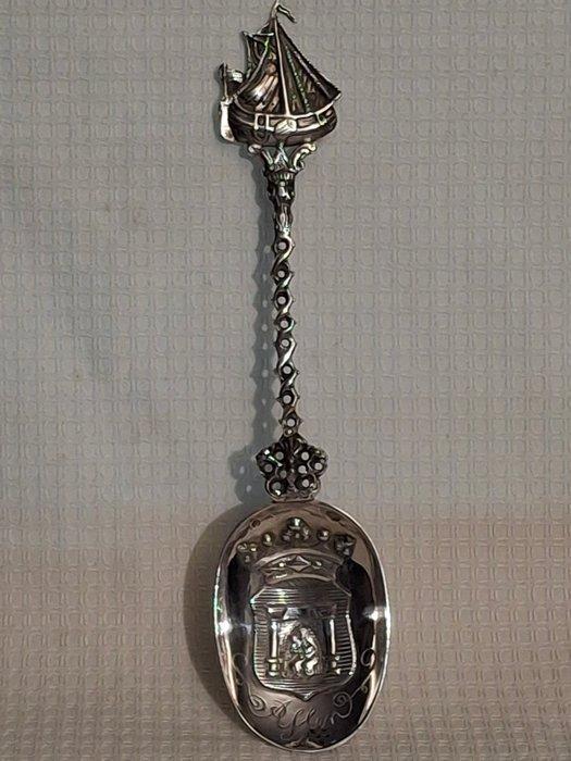 Geboortelepeltje - Antieke Hollandse Zilveren Geboortelepel,, Antiek en Kunst, Antiek | Goud en Zilver