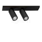 Delta Light Hedra On Plafondlamp 2-lichts LED, zwart, Huis en Inrichting, Lampen | Spots, Verzenden, Nieuw