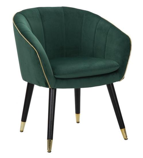 FAUTEUIL PARIS VERDE/GOUD CM 62X58X78, Huis en Inrichting, Fauteuils, Ophalen of Verzenden