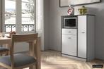 Keukenkast Trudo Wit/grijs  spaanderplaat en decor, Huis en Inrichting, Keuken | Keukenbenodigdheden, Nieuw, Ophalen of Verzenden