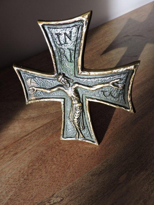 Art Deco Kruis - Gepatineerd brons - 1940-1950 - Max Le, Antiek en Kunst, Kunst | Designobjecten
