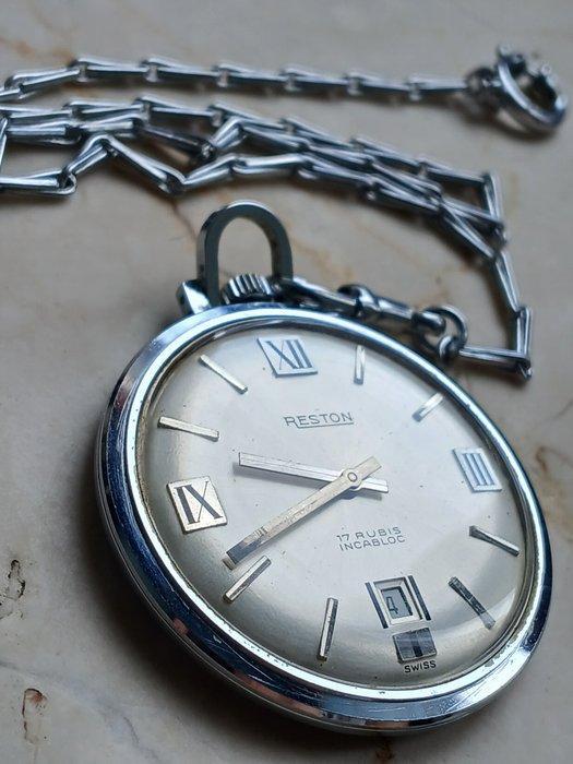 Reston Swiss made ultrapiatto con data - 1277 - 1960-1969, Sieraden, Tassen en Uiterlijk, Horloges | Heren