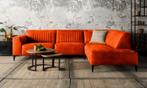 Hoekbank Aspen - hoekbanken - Oranje, Huis en Inrichting, Banken | Sofa's en Chaises Longues, Nieuw, Leer