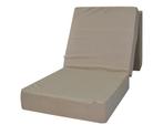 Opvouwbaar matras - logeermatras - 195x65x15 cm - beige, Huis en Inrichting, Ophalen of Verzenden, Nieuw