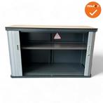 Gispen octa Roldeurkast - 74x120x45cm - Antraciet met zil..., Werkplek, Ophalen of Verzenden, Gebruikt, Kast