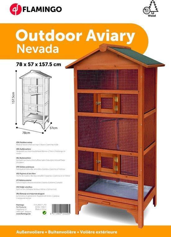 voliere - vogelkooi - kamervoliere - Nevada - Bruin, Dieren en Toebehoren, Vogels | Hokken en Kooien, Volière, Nieuw, Hout, Verzenden