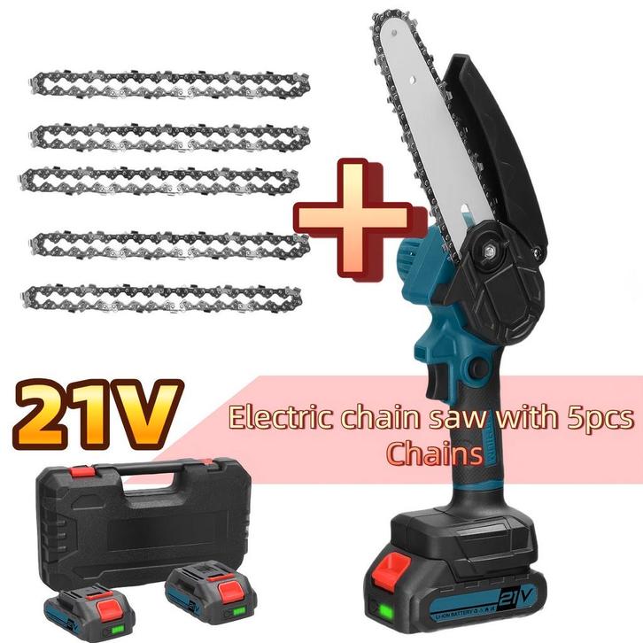 Mini kettingzaag - Elektrische snoeischaar - Met accu - Blau, Doe-het-zelf en Verbouw, Gereedschap | Overige machines, Nieuw, Verzenden