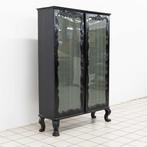 Klassieke Zwarte Vitrinekast, Huis en Inrichting, Ophalen of Verzenden, Nieuw