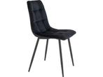 House Nordic Middelfart Eetkamerstoel Velvet Zwart - Set van, Verzenden, Nieuw