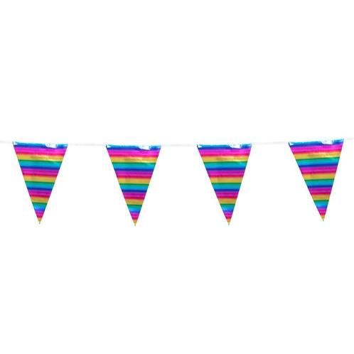 Regenboog Slinger XL 45cm 10m, Hobby en Vrije tijd, Feestartikelen, Nieuw, Verzenden