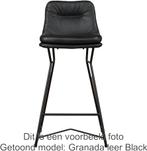 Set van 6 Gebroken witte leren industriële barkrukken - staa, Overige kleuren, Nieuw, Ophalen of Verzenden, Vijf, Zes of meer stoelen