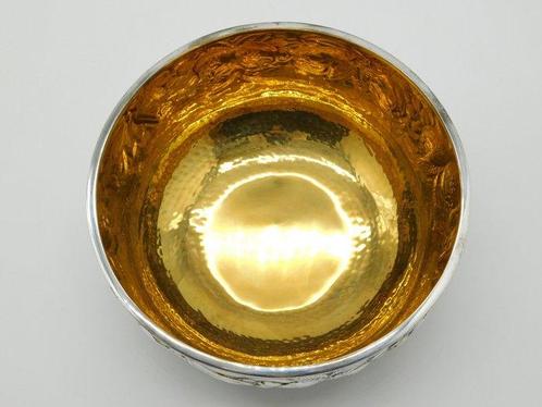 Bokaal - .925 zilver - gegoten, verguld interieur, Antiek en Kunst, Antiek | Goud en Zilver