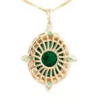 Hanger - 14 karaat Geel goud - 11.58ct. tw. Smaragd -, Sieraden, Tassen en Uiterlijk, Antieke sieraden