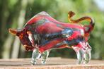 naar murano - sculptuur, groot formaat bull in massief glas
