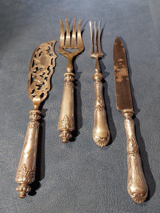 Bestekset (4) - .800 zilver - Collectie zilverwerk, Antiek en Kunst, Antiek | Goud en Zilver