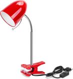 Aigostar LED klemlamp - Bureaulamp - E27 fitting - Rood - Ex, Huis en Inrichting, Verzenden, Nieuw
