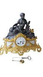 Klok - Metaal, Brons, Albast - 1850-1900 - Parijse Dames, Antiek en Kunst, Antiek | Klokken