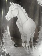 Vaas - Glas - Vaas Geëtst Paard