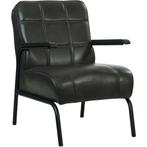 Leren fauteuil Ahead - Granada Graphite (donkergrijs), Huis en Inrichting, Fauteuils, Bohemian, Eigentijds, Industrieel, Klassiek, Modern, Retro, Romantisch, Scandinavisch, Vintage