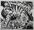 Franz Marc (1880-1916) - Tiger 1912- Holzschnitt, Antiek en Kunst