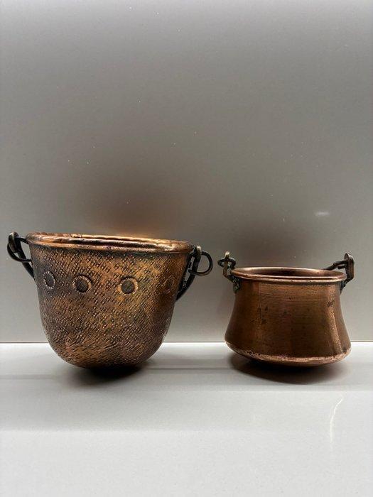 Bak - Koper - 1910-1920 - Set koperen pannen, Antiek en Kunst, Curiosa en Brocante