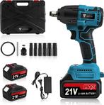 Vesto® Accu Slagmoersleutel 21V - incl. 6x Moerdoppen, Bitad, Doe-het-zelf en Verbouw, Gereedschap | Boormachines, Verzenden, Zo goed als nieuw