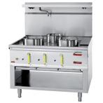 Diamond Wok Fornuis | 3 Branders + Watergordijn | 1100x900x7, Zakelijke goederen, Horeca | Keukenapparatuur, Ophalen of Verzenden