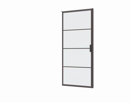 Douchedeur 90x200cm 6mm Nano glas mat zwart serie Rafaella, Doe-het-zelf en Verbouw, Sanitair, Verzenden