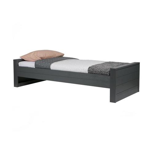 *WOONWINKEL* Woood Dennis Eenpersoons Bed Grenenhout, Huis en Inrichting, Slaapkamer | Bedden, Grijs, Nieuw, Verzenden