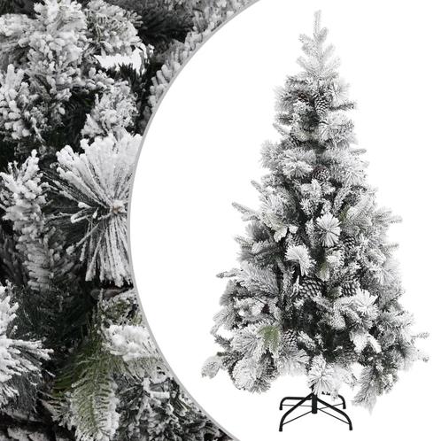 vidaXL Kerstboom met dennenappels en sneeuw 225 cm PVC en PE, Diversen, Kerst, Nieuw, Verzenden