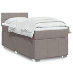 vidaXL Boxspring met matras stof taupe 90x190 cm, 90 cm, Eenpersoons, Verzenden, Nieuw