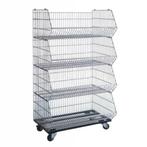 Set van 4 draadmanden 95x77x50cm op wielen, gebruikt, Zakelijke goederen, Kantoor en Winkelinrichting | Winkel en Inventaris, Ophalen of Verzenden