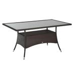 TRUUSK Glazen Tuintafel - Eettafel 150x85x74cm - Stijlvol De, Verzenden, Nieuw