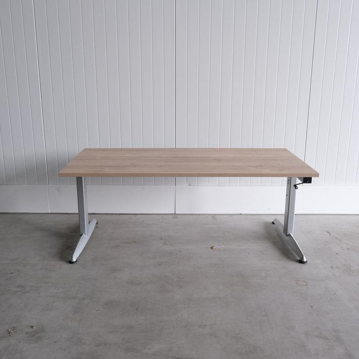 Zettoe Slinger zit-zit bureau, 160x80cm, H62-82cm, BR82, Huis en Inrichting, Bureaus, Bureau, Gebruikt, In hoogte verstelbaar