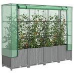 vidaXL Plantenbak verhoogd met kashoes 160x40x138 cm, Tuin en Terras, Bloembakken en Plantenbakken, Verzenden, Nieuw, Kunststof