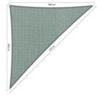 Premium schaduwdoek 3x3x4.2m driehoek waterdoorlatend Co..., Nieuw