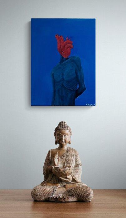 Tshiamo Seekoe - Ska Nagana Ka Pelo, Antiek en Kunst, Kunst | Schilderijen | Modern