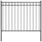 vidaXL Tuinhek 1,7x1 m staal zwart, Verzenden, Nieuw, IJzer, Minder dan 1 meter