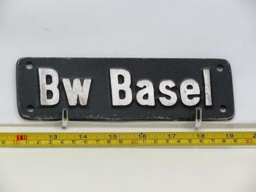 Lokschild Bw Basel (Spoorwegen 1:1), Verzamelen, Spoorwegen en Tramwegen, Overige typen, Gebruikt, Ophalen of Verzenden