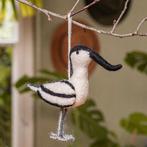 Wolvilt Vogel Kluut - Zwart&Wit - Fairtrade Homedeco - 11x13, Ophalen of Verzenden, Nieuw